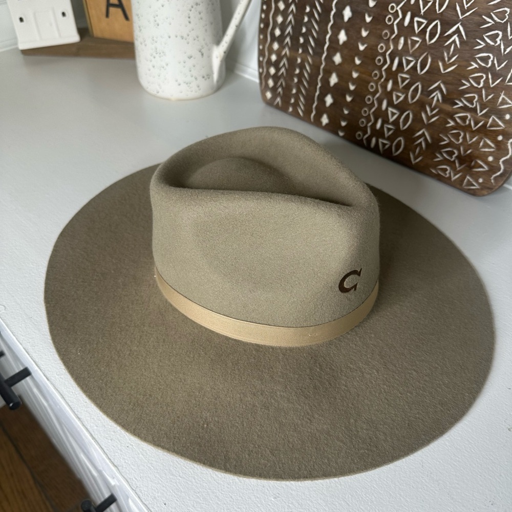 Charlie 1 Horse Wide Brim Felt Hat Mushroom– Size Large – Western Boho Style - Picture 4 of 8